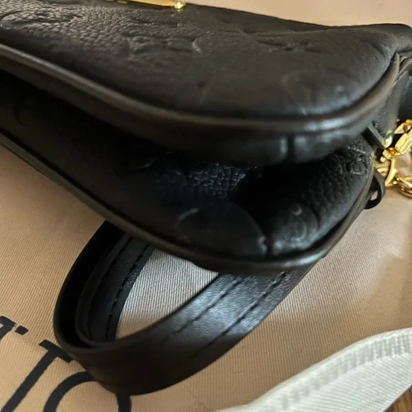 Fashion Empreinte Crossbody Bag or Purse - Black - Picture 11 of 12